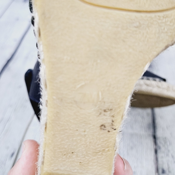 VINCE | Spencer leather open toe espadrille wedge sandals - Picture 10 of 11